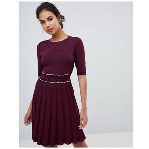 Ted Baker London Dorlean Scallop Trim Skater Dress